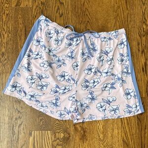 Cuddl Duds Pink and Blue Floral Shorts XXL